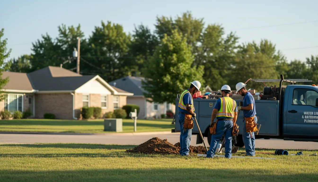 Residential water line and bathroom plumbing service in Yellville, AR